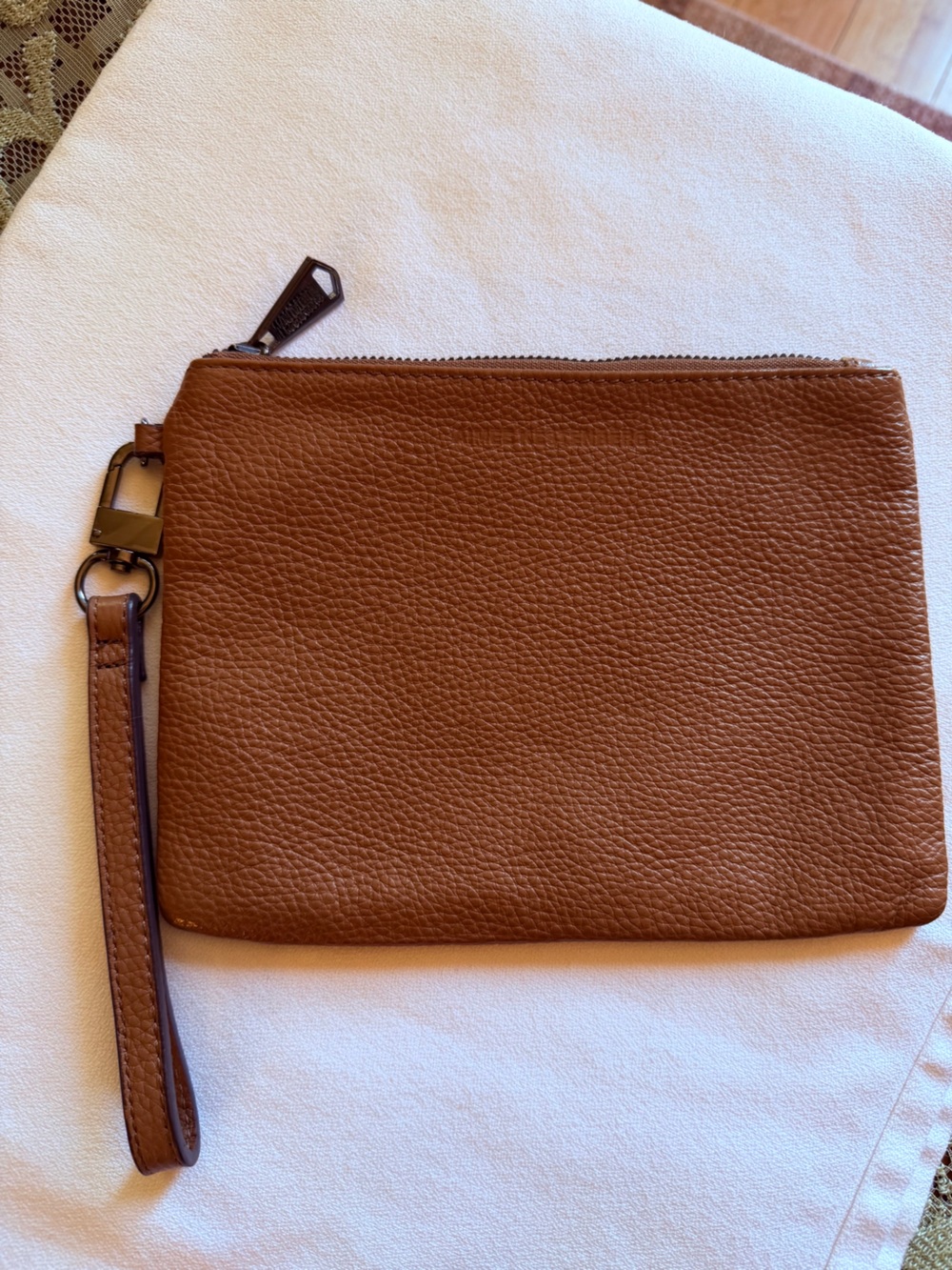 Amy Kestenberg Tan Leather Wristlet Clutch